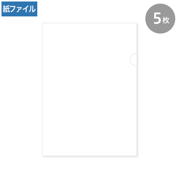 紙製ファイル A4 ホワイト 5枚