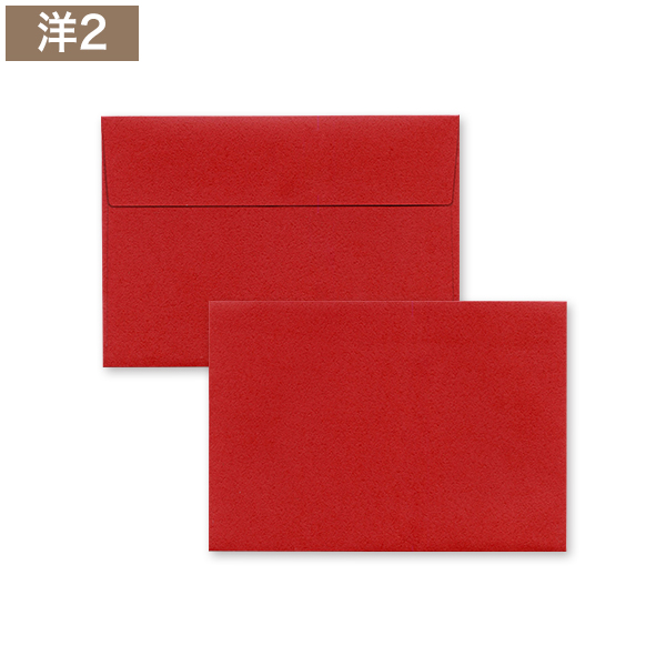 【Cuoretti】洋2封筒 レッド&ブラック レッド カマス貼